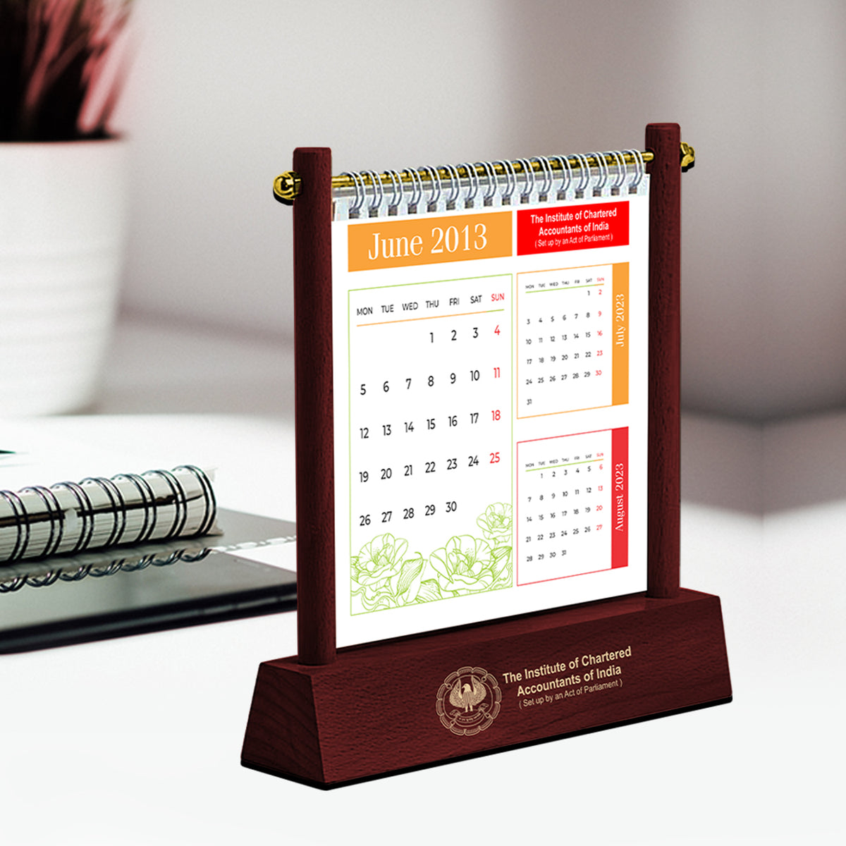 PRINTMAN Elegant Art Table Calendar/ Prabhu Darshan Table Calendar/Crystal  UV Table Calendar/ Motivational Planner Table