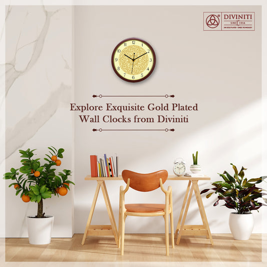 Explore Exquisite Gold Plated Wall Clocks from Diviniti