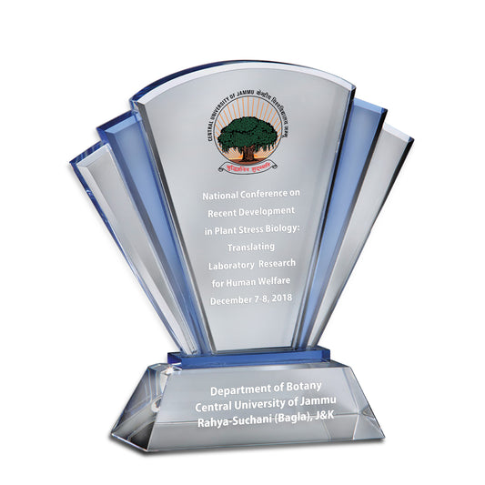 Customized Acrylic Trophy with Matter Printed For Corporate Gifting