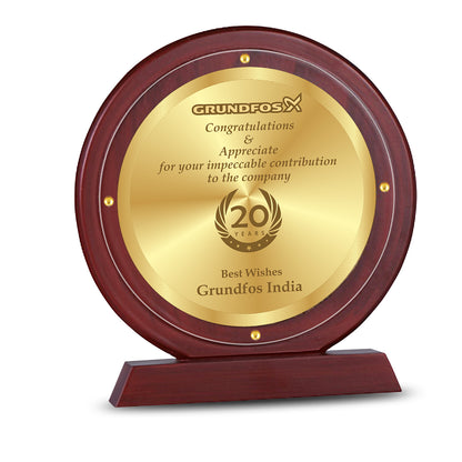 Customized MDF Memento With Matter Printed on 24K Gold Plated Foil For Corporate Gifting