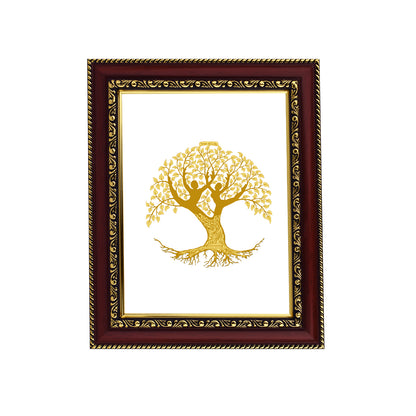 Diviniti 24K Gold Plated Tree of Life Photo Frame For Home Decor & Wall Hanging (20.8 CM X 16.7 CM)