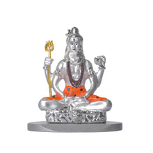 Load image into Gallery viewer, DIVINITI 999 Silver Plated Lord Shiva Idol For Car Dashboard, Home Decor, Table Decor, Puja Room, Gift (8 X 7 CM)
