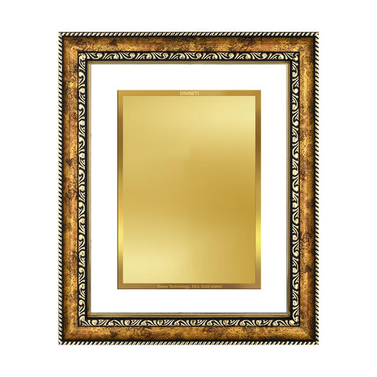 Diviniti 24K Gold Plated Sankh Photo Frame for Home Décor, Wall Hanging, Living Room, Hall, Guest Room, Showpiece & Gift DG113S3 (27.6X35.4 CM)