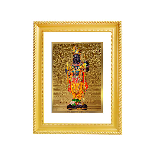 Diviniti 24K Gold Plated Ram Lalla Photo Frame For Home Decor Showpiece, Wall Decor, Table, Puja Room & Gift DG056S3 (27.6X35.4 CM)