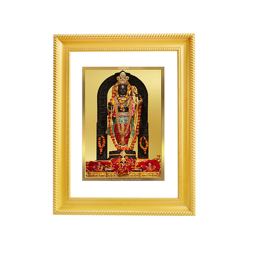 Diviniti 24K Gold Plated Ram Lalla Photo Frame For Home Decor, Wall Hanging Decor, Table, Puja Room & Gift DG056S3 (27.6X35.4 CM)