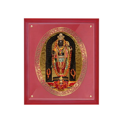 Diviniti 24K Gold Plated Ram Lalla Photo Frame for Home Decor, Wall Hanging Decor, Puja Room & Gift (36.5 CM X 30.5 CM)