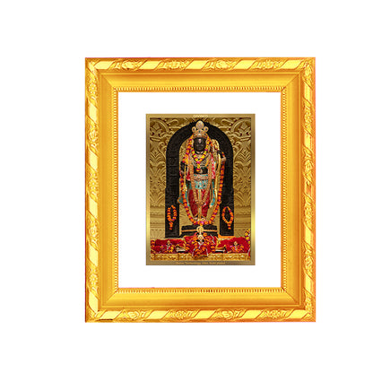 DIVINITI 24K Gold Plated Foil Ram Lalla Photo Frame for Home & Office Decor, Table, Wall Hanging, Puja Room & Gift DG 103 Size 1 (15.3x14.9 CM)