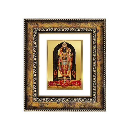 DIVINITI 24K Gold Plated Lord Ram Lalla Wooden Photo Frame Idol for Home Wall Decor, Workshop, Table Top, Premium Gift | DG113 Size 2 (22.6x18.4 CM)