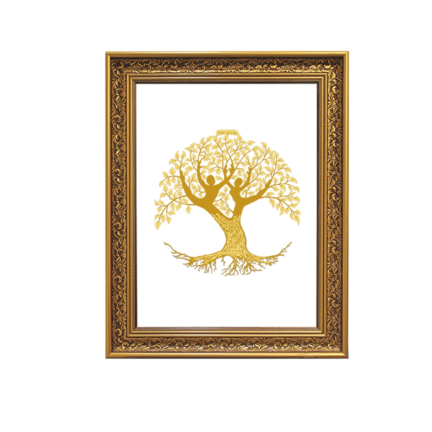 Diviniti 24K Gold Plated Tree of Life Photo Frame For Home Decor & Wall Hanging (56 X 71 CM)