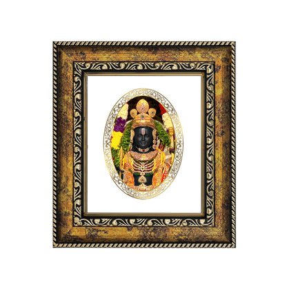 DIVINITI 24K Gold Plated Lord Ram Lalla Traditional Photo Frame Idol for Home Wall Decor, Workshop, Table Top, Premium Gift | DG113 Size 2 (22.6x18.4 CM)