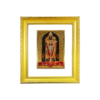 DIVINITI 24K Gold Plated Foil Ram Lalla Photo Frame for Home & Office Decor, Table Decor, Wall Decor, Puja Room & Gift DG 101 Size 1 (15.3x14.9 CM)