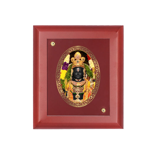 DIVINITI 24K Gold Plated Foil Ram Lalla Photo Frame For Home Decor, Wall Hanging Decor, Table, Puja Room & Gift MDF Size 2 (20x16 CM)