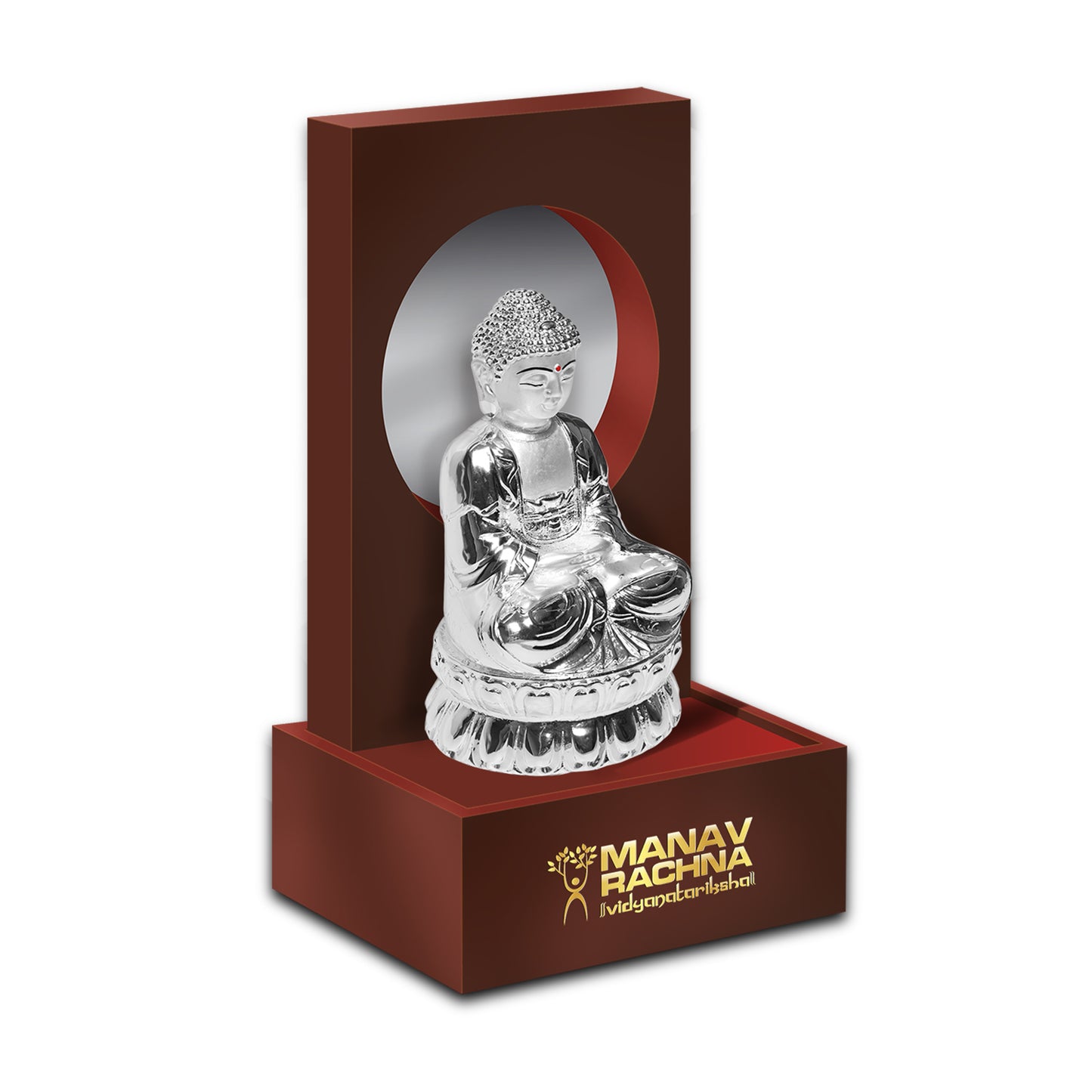 Customized MDF Memento With 999 Silver Plated Idol For Corporate Gifting