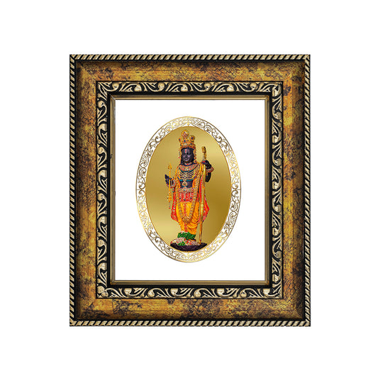 DIVINITI 24K Gold Plated Lord Ram Lalla Modern Photo Frame Idol for Puja Room, Home Wall Decor, Workshop, Table Top, Premium Gift | DG113 Size 2 (22.6x18.4 CM)