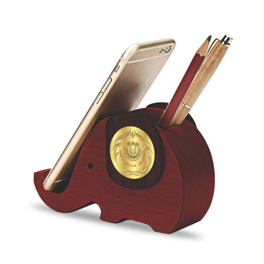 Customized MDF Pen Holder With Colored Logo For Corporate Gifting