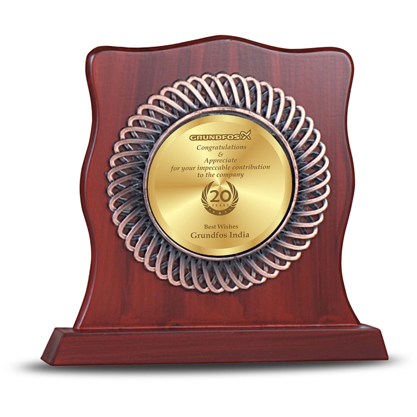 Customized MDF Memento With Matter Printed on 24K Gold Plated Foil For Corporate Gifting