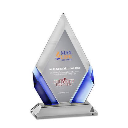 Customized Acrylic Trophy with Matter Printed For Corporate Gifting