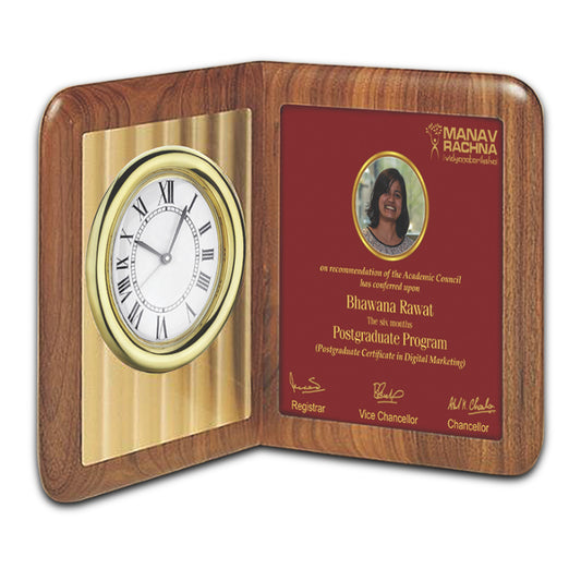 Customize MDF Memento with Watch & Image & Matter Printed For Corporate Gifting