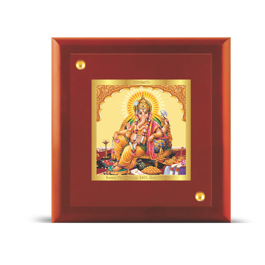 24K Gold Plated Foil Ganesha Customized Photo Frame For Corporate Gifting