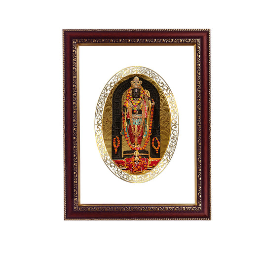 Diviniti 24K Gold Plated Ram Lalla Photo Frame For Home Decor, Wall Hanging, Table Top, Puja Room & Gift DG105S3 (27.6X35.4 CM)