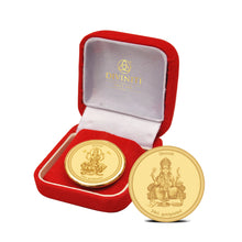 Load image into Gallery viewer, 24K Gold Plated Lakshmi Ganesha Coin For Wedding Gift

