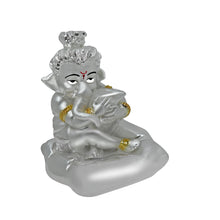 Load image into Gallery viewer, DIVINITI 999 Silver Plated Bal Ganesha Idol | Exquisite Divine Statue for Home Decor, Office Table Top, Car Dashboard, Pooja Room &amp; Gift (8X7CM)
