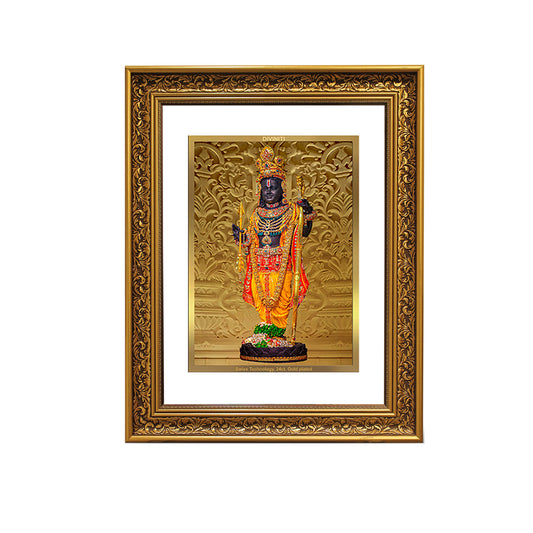 Diviniti 24K Gold Plated Ram Lalla Photo Frame For Home Decor Showpiece, Wall Hanging Decor, Puja Room & Gift (56 X 71 CM)