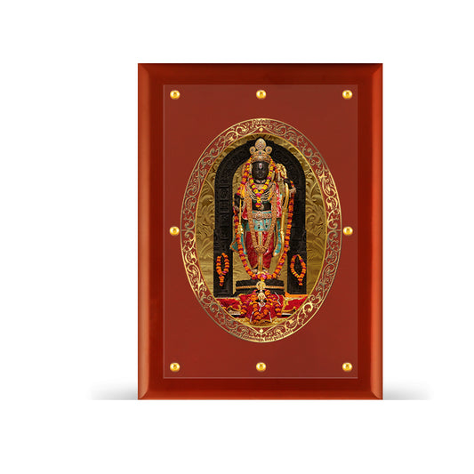 Diviniti 24K Gold Plated Ram Lalla Photo Frame For Home Decor Showpiece, Wall Decor, Puja Room & Gift (56 CM X 71 CM)