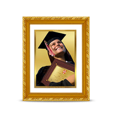 Load image into Gallery viewer, Customized Portrait Frame With Image Printed on 24K Gold Plated Foil For University Students
