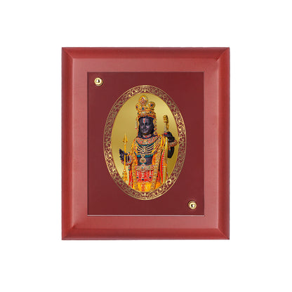 DIVINITI 24K Gold Plated Foil Ram Lalla Photo Frame For Home Decor, Wall Hanging Decor, Table, Puja Room & Gift MDF Size 2 (20x16 CM)