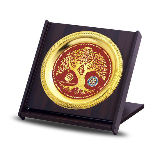 Customized MDF Memento With Image Printed on Metal Plate For Corporate Gifting