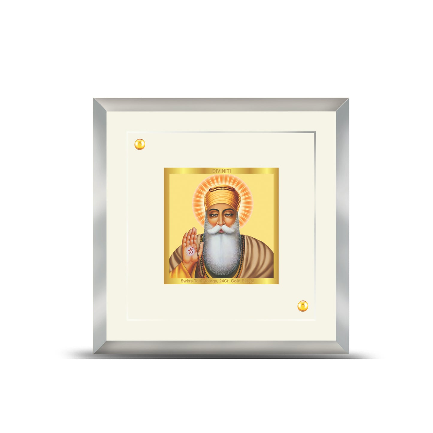 24K Gold Plated Guru Nanak Customized Photo Frame For Corporate Gifting