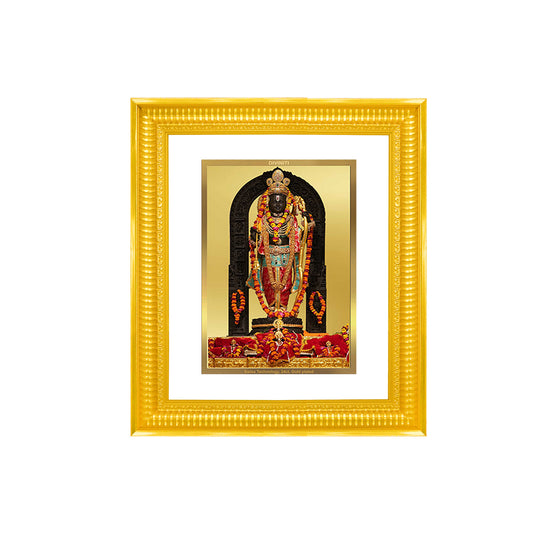 Diviniti 24K Gold Plated Ram Lalla Photo Frame for Home Décor, Wall Hanging, Puja Room & Gift DG022S4 (44x36.5 CM)