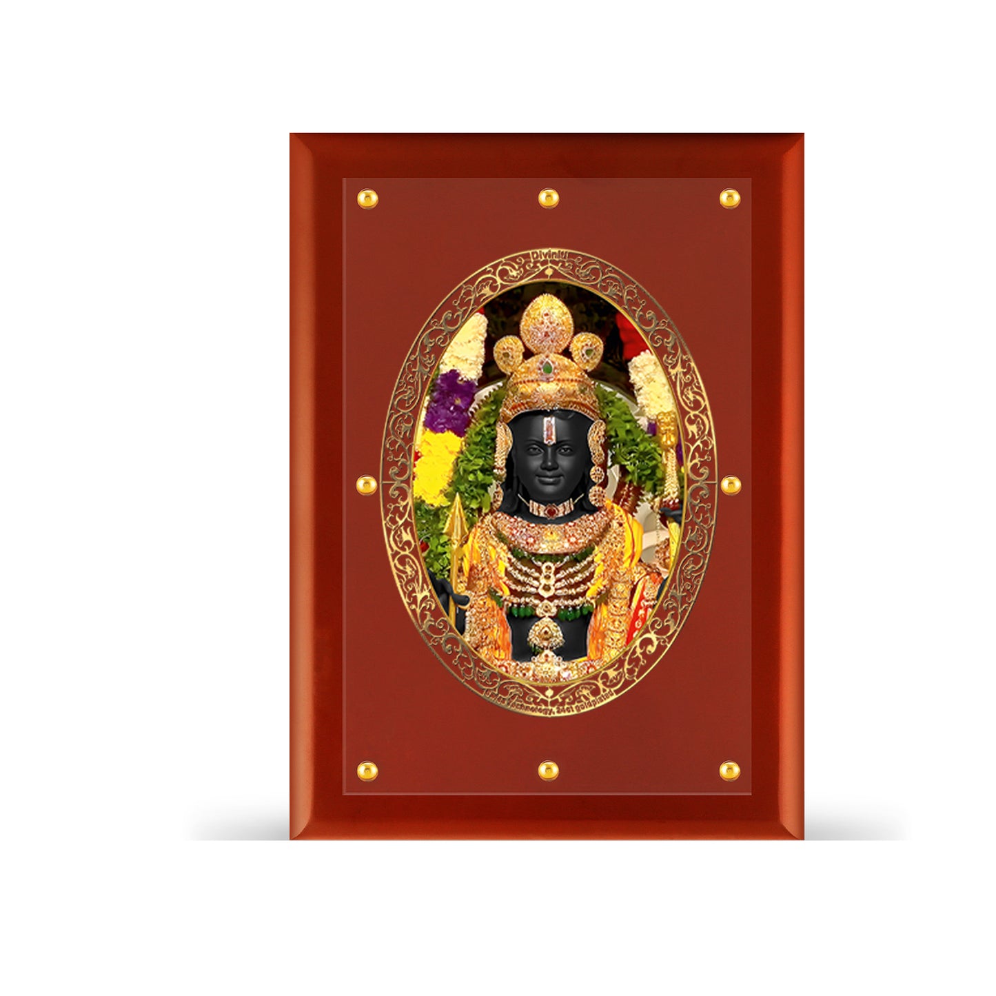 Diviniti 24K Gold Plated Ram Lalla Photo Frame For Home Decor, Wall Hanging Decor, Puja Room & Gift (56 CM X 71 CM)