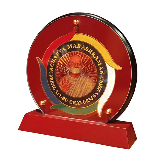 Customized MDF Memento With Matter Printed on 24K Gold Plated Foil For Corporate Gifting