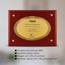 Load image into Gallery viewer, DIVINITI 24K Gold Plated Foil Customized Photo Frame Heritage Certificate With Matter Printed On For University Students MDF Size 3 (30.2x22.7)
