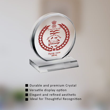 Customized Crystal Trophy with Matter Printed For Corporate Gifting