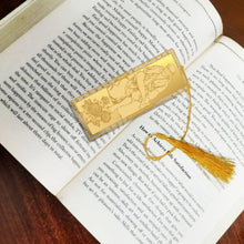 Load image into Gallery viewer, Customized 24K Gold Plated Bookmark For Corporate Gifting
