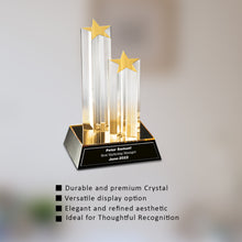 Load image into Gallery viewer, Customized Crystal Trophy with Matter Printed For Corporate Gifting

