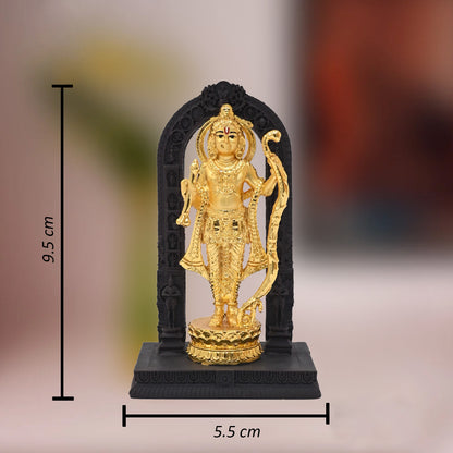 Diviniti 24K Gold-Plated Shri Ram Lalla Ayodhya Statue Exquisite Spiritual Symbol of Devotion for Home Décor, Office, Pooja Room (9.5x5.5 CM)