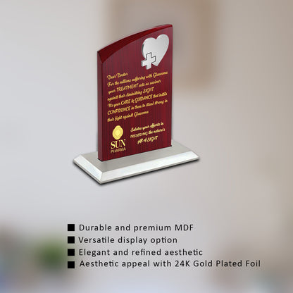 Customized MDF Memento With Matter Printed For Corporate Gifting