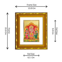 Load image into Gallery viewer, DIVINITI 24K Gold Plated Murugan Valli Wall Photo Frame For Home Decor, TableTop (15.0 X 13.0 CM)
