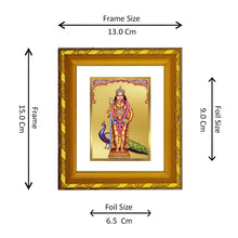 Load image into Gallery viewer, DIVINITI 24K Gold Plated Murugan Photo Frame For Home Decor Showpiece, Prayer, Gift (15.0 X 13.0 CM)
