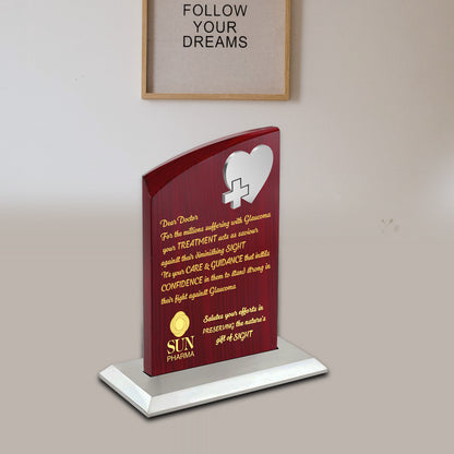 Customized MDF Memento With Matter Printed For Corporate Gifting