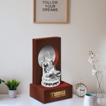 Customized MDF Memento With 999 Silver Plated Idol For Corporate Gifting