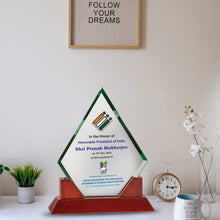 Load image into Gallery viewer, Customized MDF Trophy with Matter Printed For Corporate Gifting
