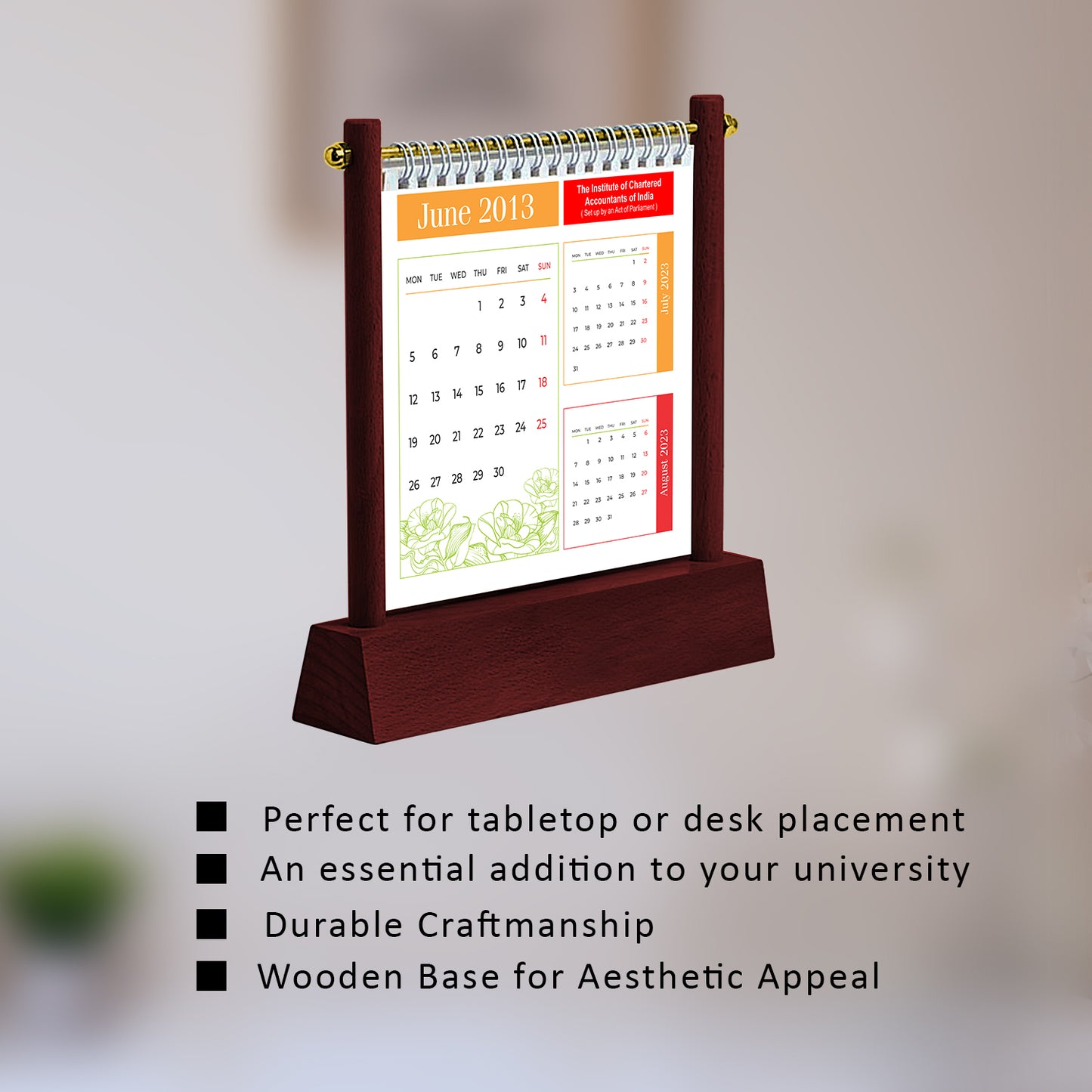 Diviniti Customized Hanging Table Top Calendar For University