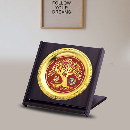 Customized MDF Memento With Image Printed on Metal Plate For Corporate Gifting