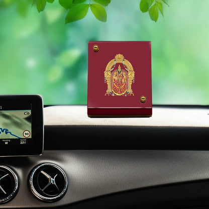 Diviniti 24K Gold Plated Padmavathi Frame For Car Dashboard, Home Decor Showpiece, Gift (5.5 x 6.5 CM)