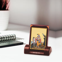 Load image into Gallery viewer, 24K Gold Plated Lord Krishna Customized Photo Frame For Corporate Gifting
